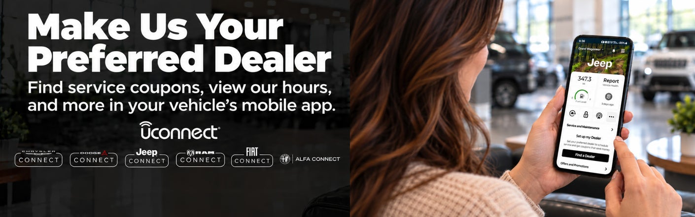 uconnect® make us your preferred dealer | C & M Chrysler Dodge Jeep Ram in Hallock MN